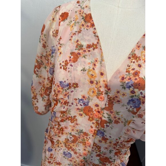 Sundance Sonora Bloom Midi Silk Dress Size 8 - Picture 3 of 9